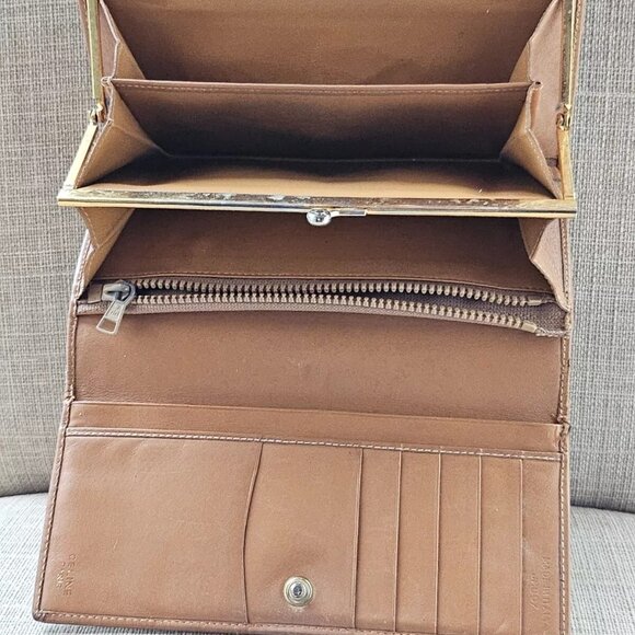 CELINE Paris Card Holder Wallet Macadam Long Clutch Purse Bag Made in Italy auth - Picture 11 of 15